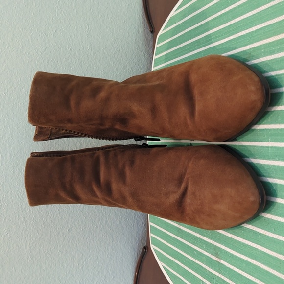 Brown Suede Ankle Bookies - Picture 4 of 8
